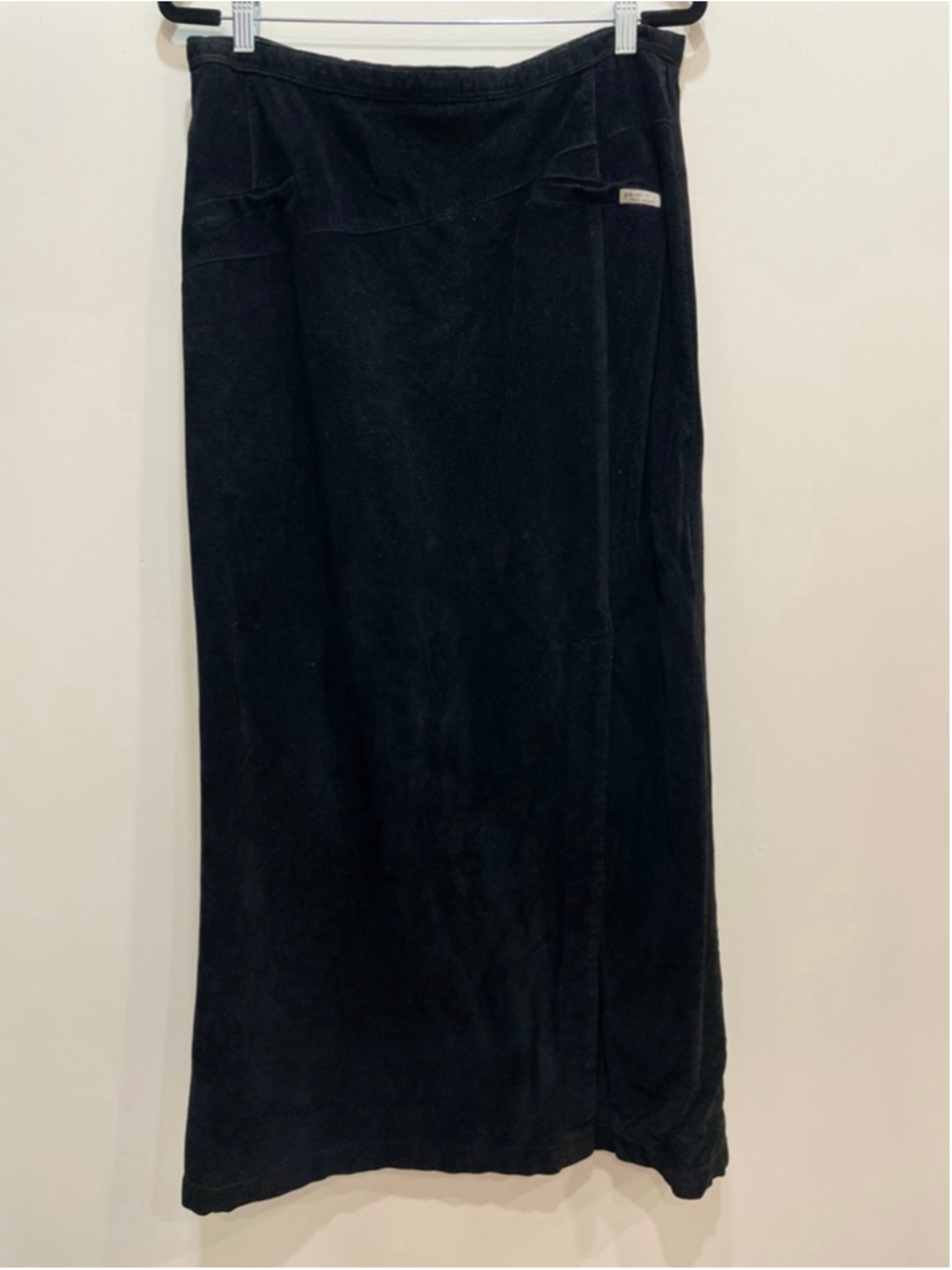 Vintage Point Zero Black Maxi Column Skirt M Slit 90s Y2K Grunge Whimsigoth